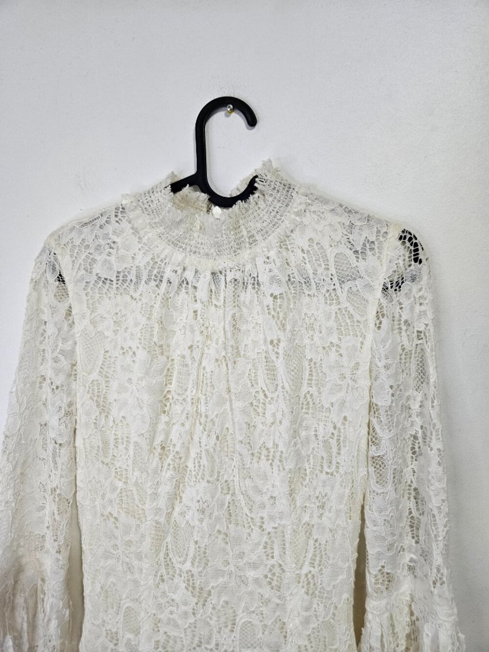 ALEXIS Sonia White Lace Mini Dress XS Fringe - Picture 4 of 10